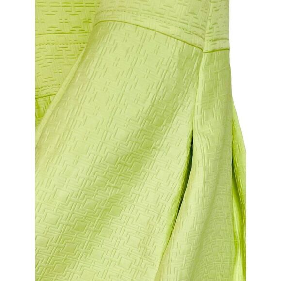 Heidi Weisel Fit & Flare Green Textured Sleeveless Geometric Dress 14 Pastel NWT - Picture 3 of 9
